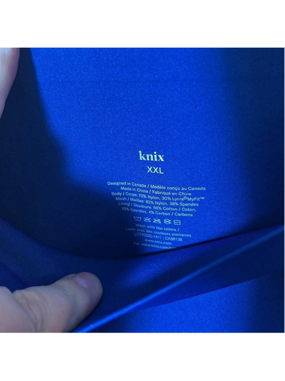 knix royal blue athletic compression leggings XXL yoga workout wear - Picture 5 of 7